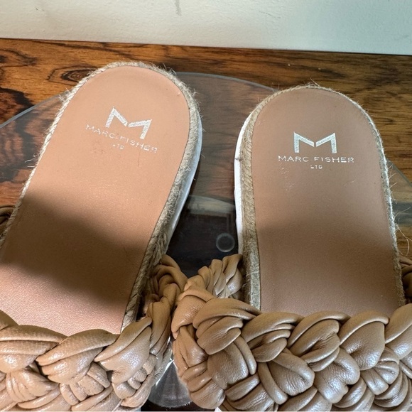 MARC FISHER Jaimee Espadrille Slide Sandal - Brown - size 7.5 - Picture 10 of 12